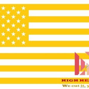 High Heat Duracoat Vinyl Stencil 2" x 1" - American Flag styling
